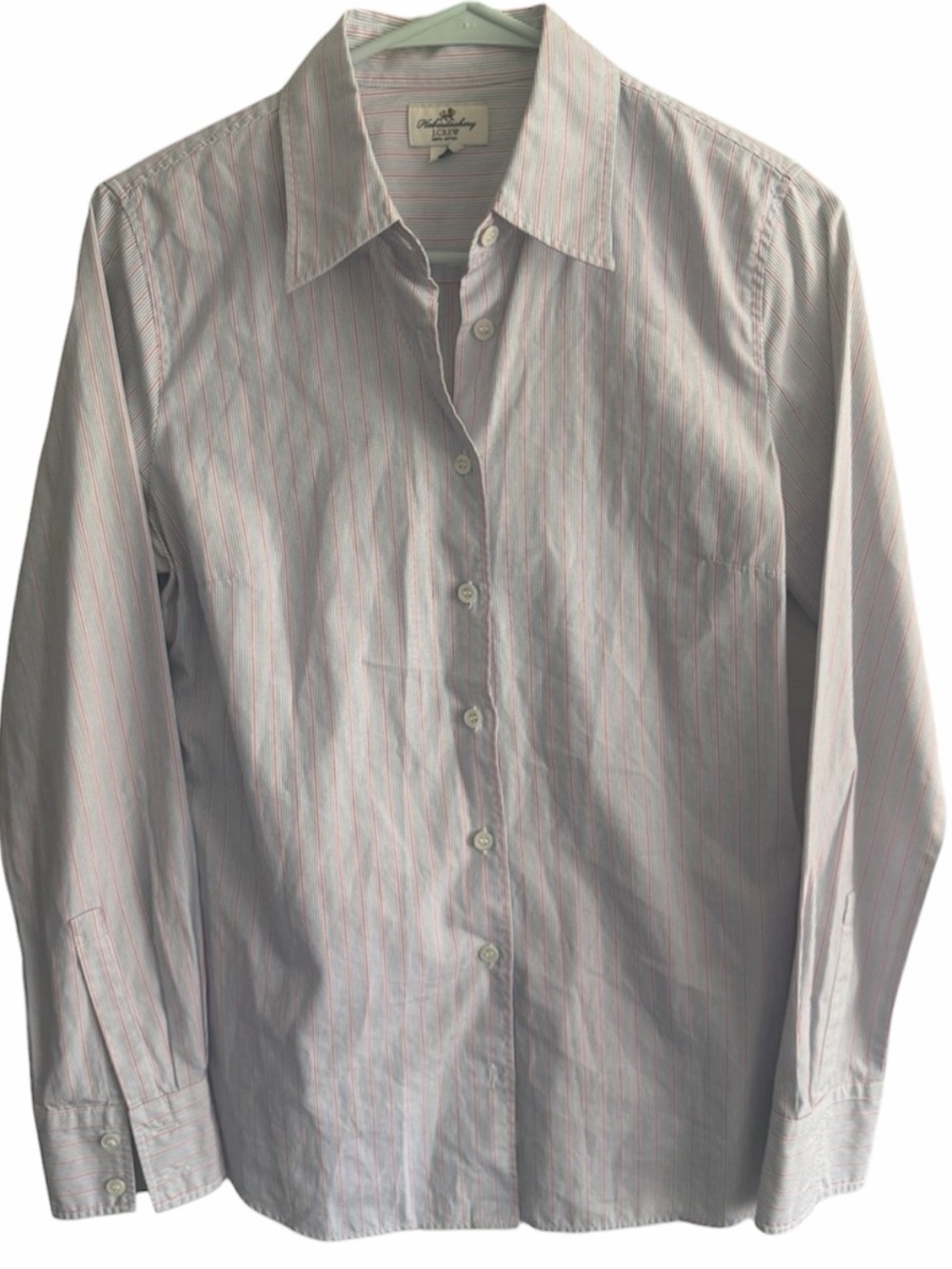 J. Crew Haberdashery 100% Cotton Pastel Light Striped Dress Shirt Coastal Size S